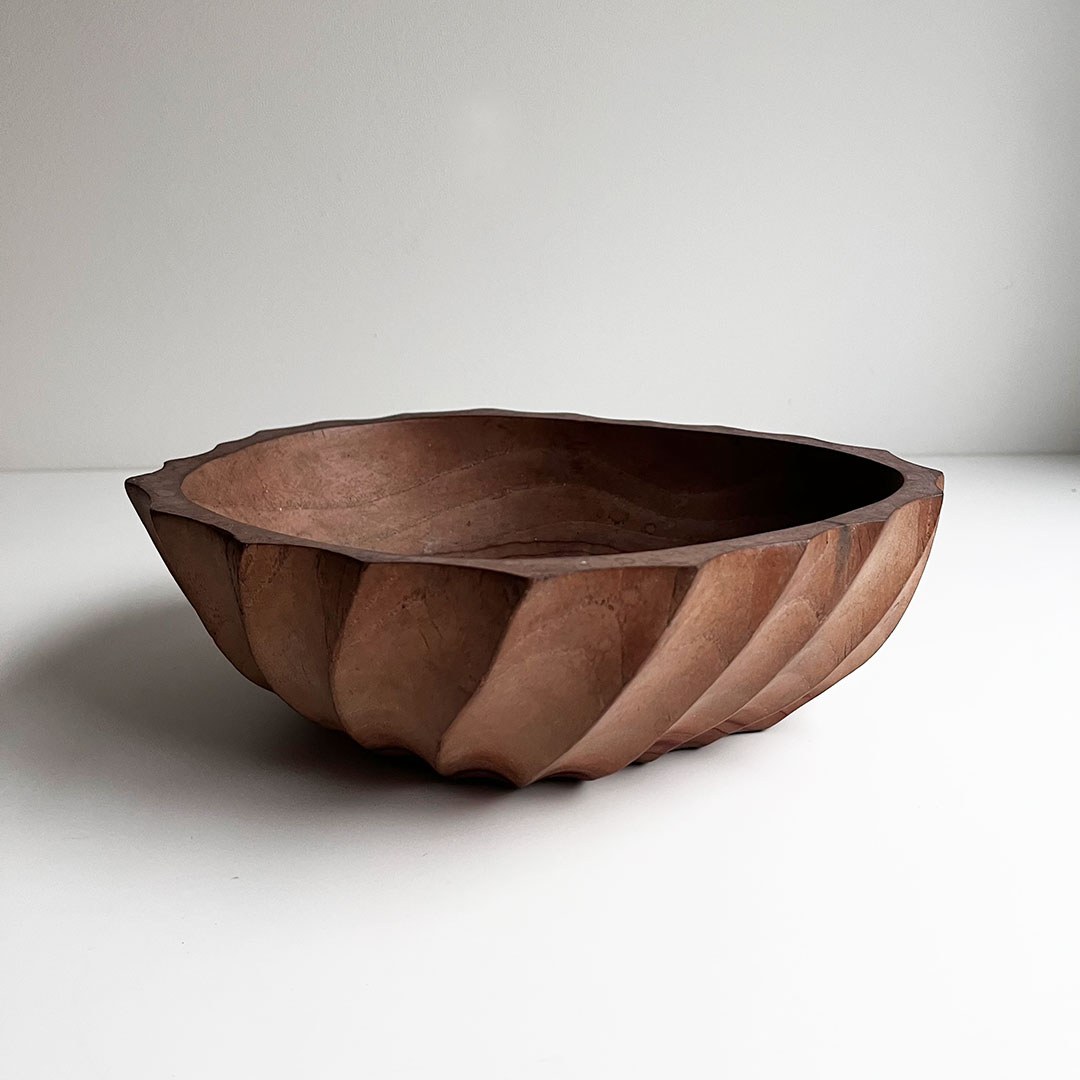 Tiikkikulho, kaiverrettu (uniikki)