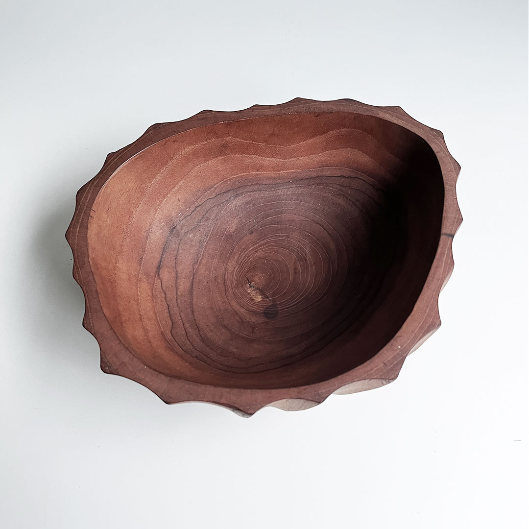 Tiikkikulho, kaiverrettu (uniikki) - Image 4