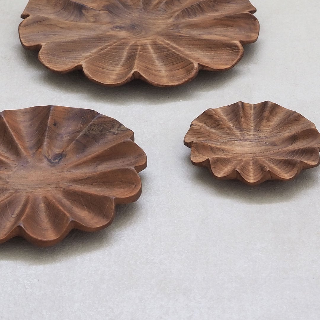 Puiset lautaset, kukka (3 kpl)